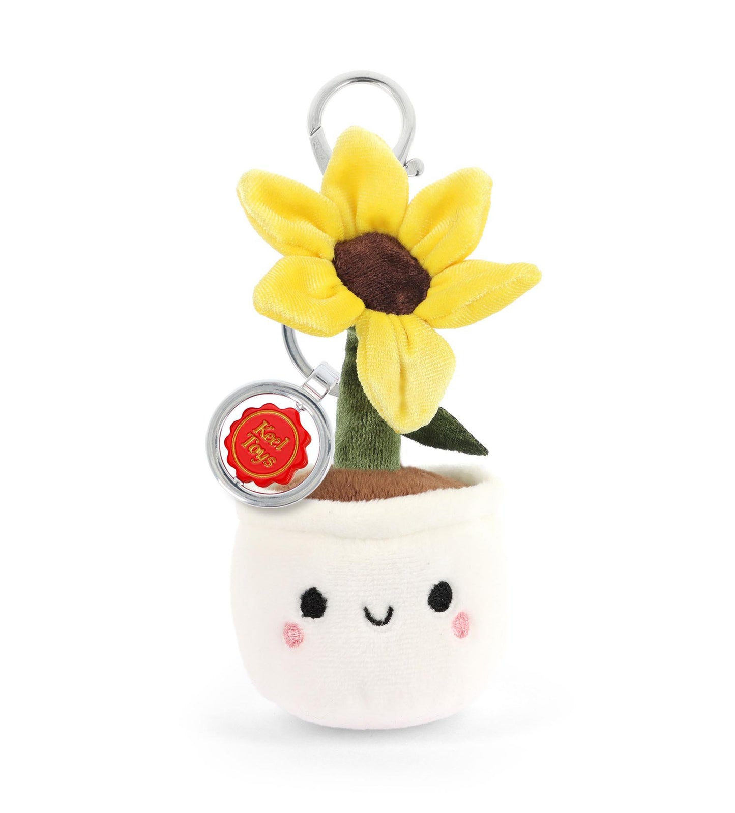 Keeleco Bag Charm Soft Toy Keychain - Sunflower - 12cm