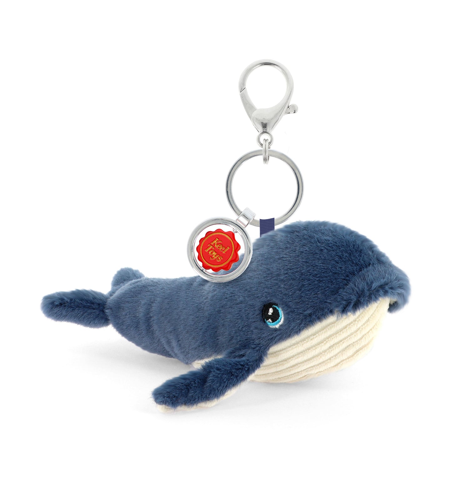 Keeleco Bag Charm Soft Toy Keychain - Blue Whale - 12cm