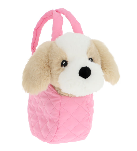 Keeleco Puppy in Bag - Cavapoo Soft Toy 18cm