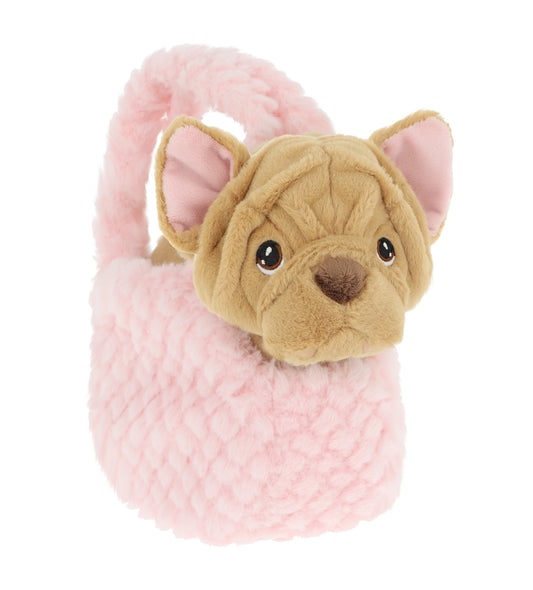 Keeleco Puppy in Bag - French Bulldog Soft Toy 18cm