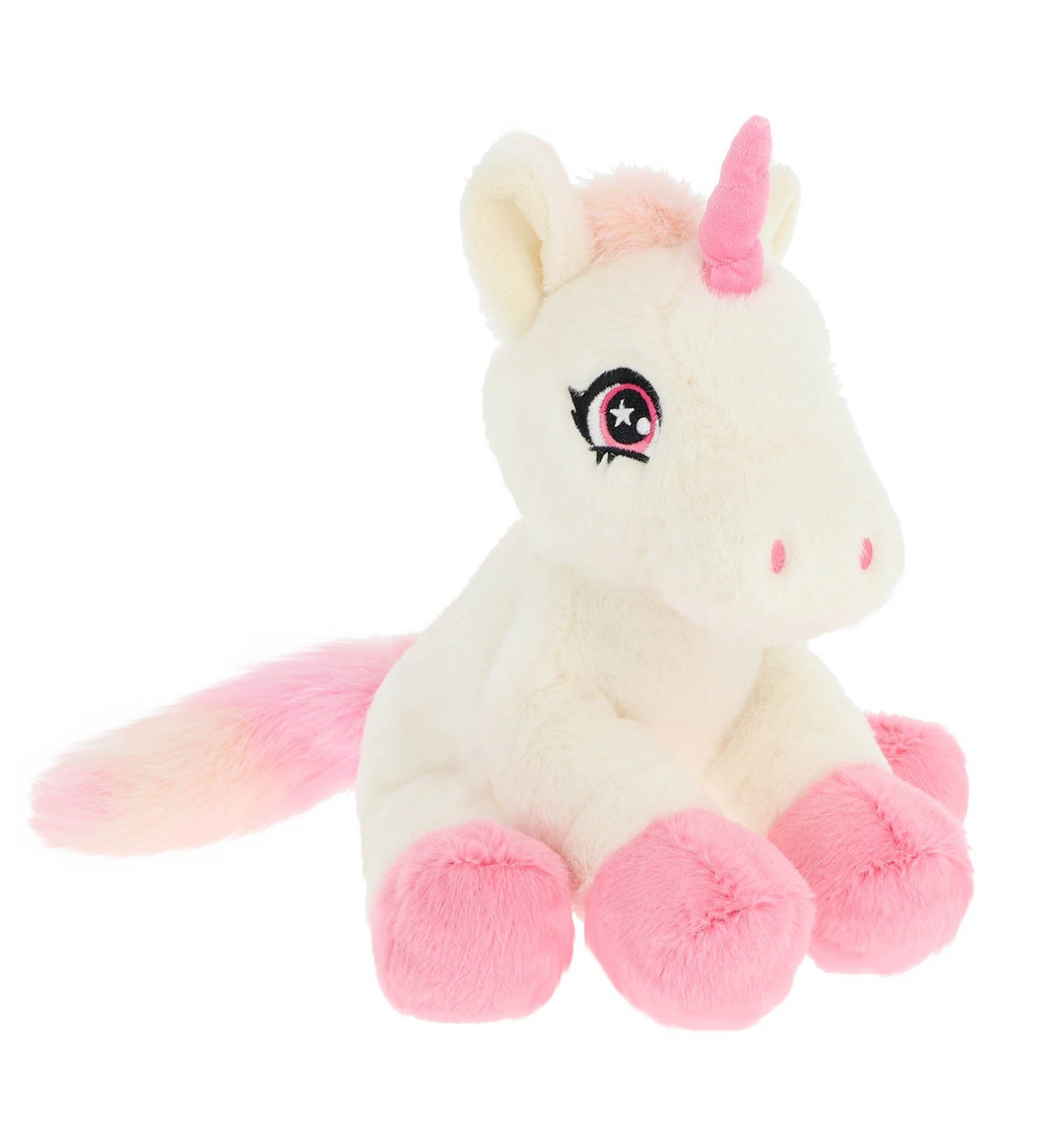Keeleco White Ponytails Unicorn Soft Toy 22cm