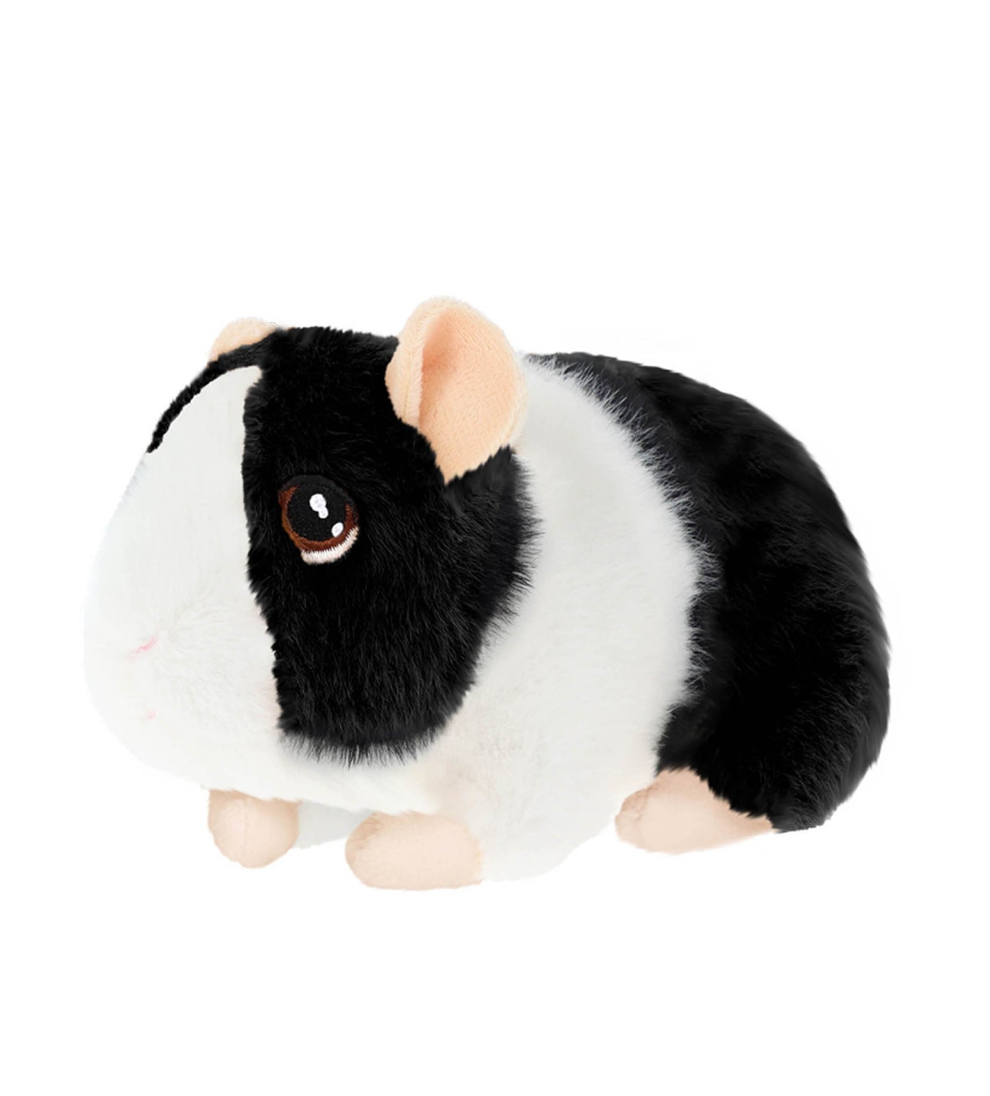 Keeleco Guinea Pig (with sound) Soft Toy - Black/White - 14cm