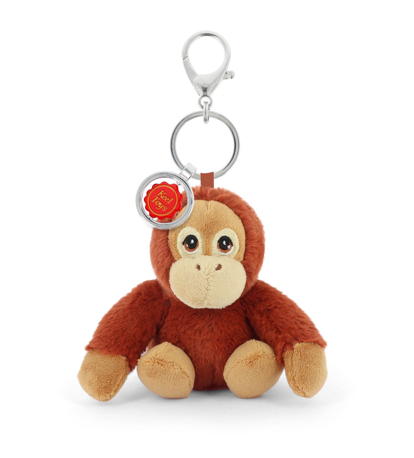 Keeleco Bag Charm Soft Toy Keychain - Orangutan - 12cm