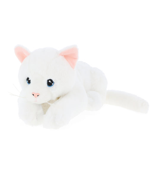 Keeleco Kitten Soft Toy - White - 30cm