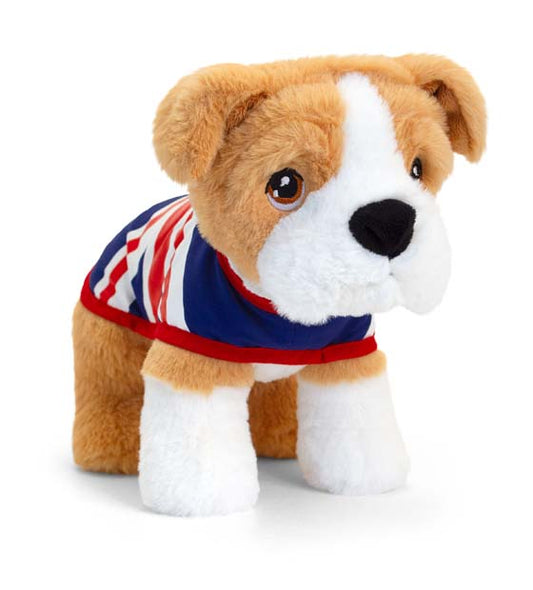 Keeleco Bulldog with Union Jack Coat Soft Toy 30cm